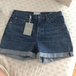 Everlane dark blue denim shorts size 28